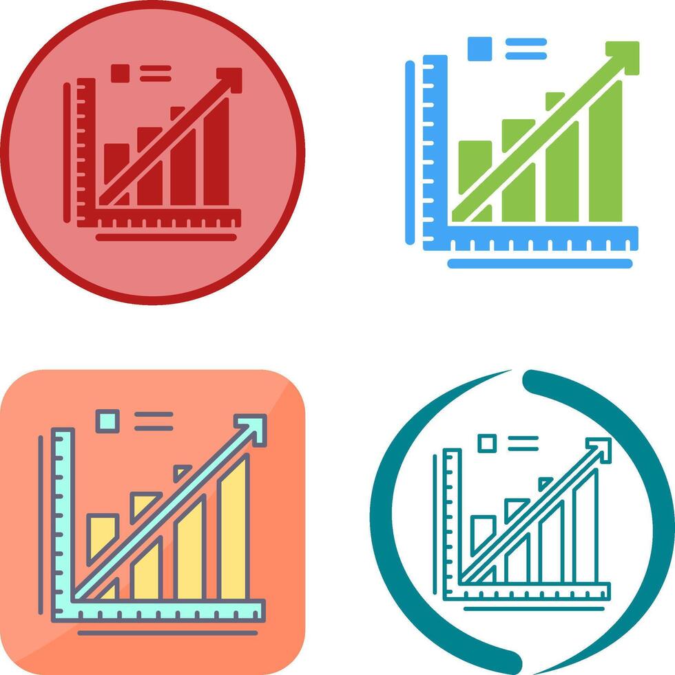 Line Graph Icon Design vector