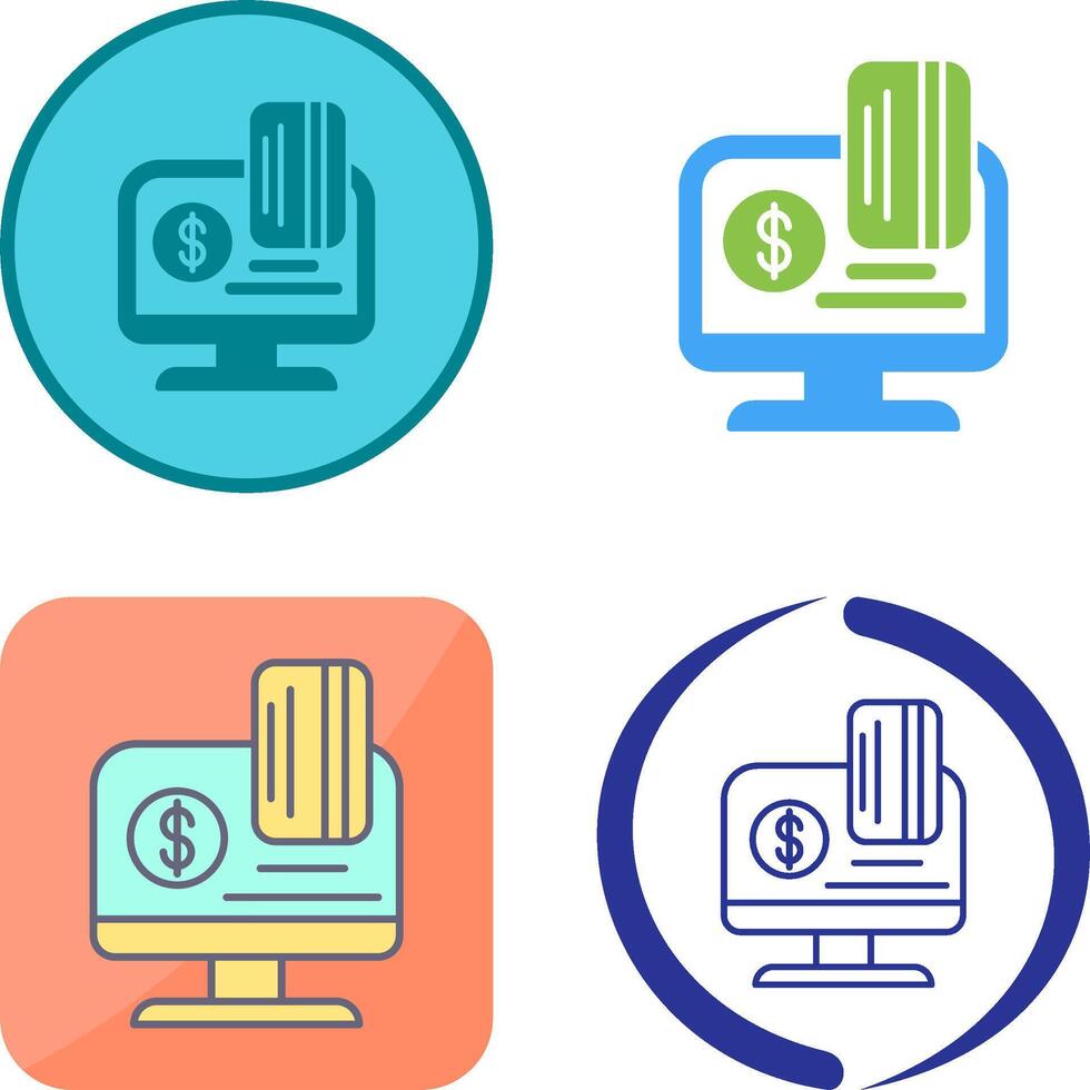 Online Payment Icon Design vector