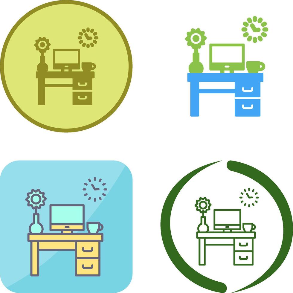 Work Table Icon Design vector