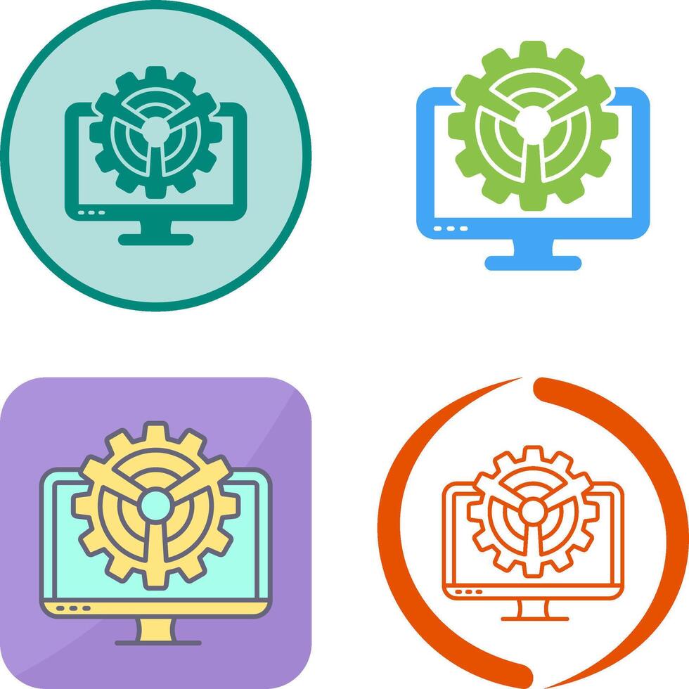 Monitor Icon Design vector