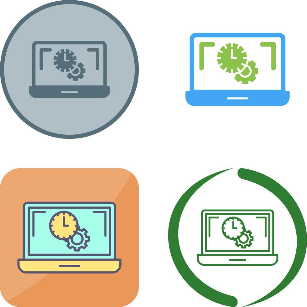 Flex Time Icon Design vector