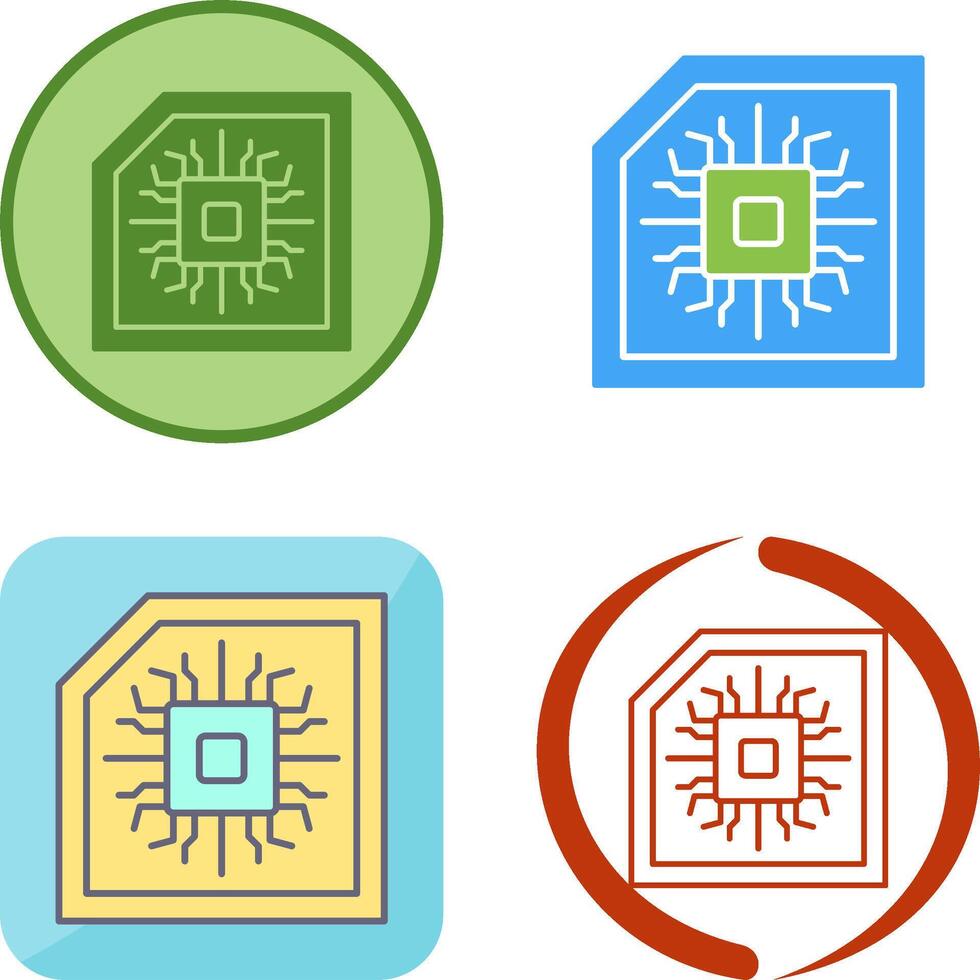 Chip Icon Design vector