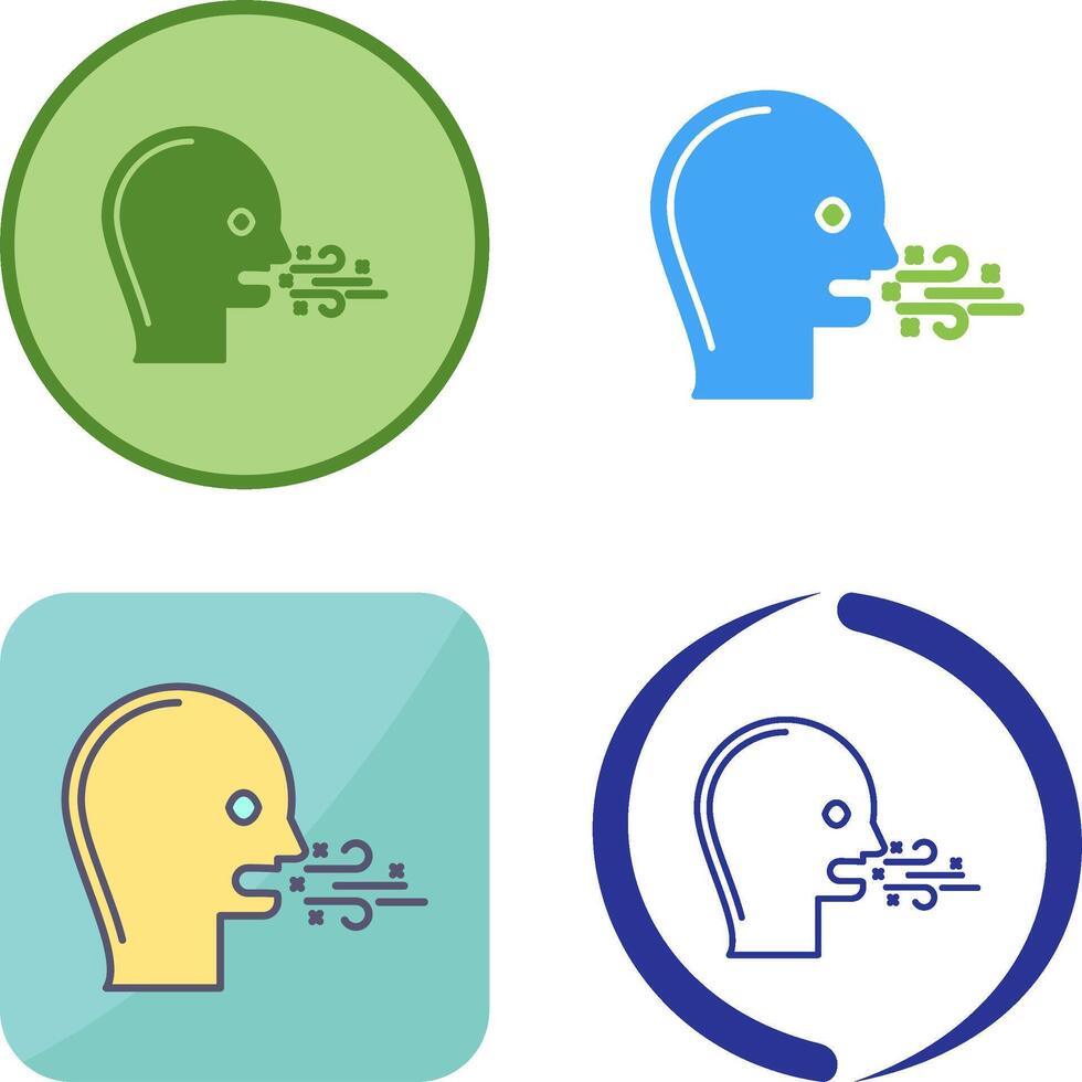 Bad Breath Icon Design vector