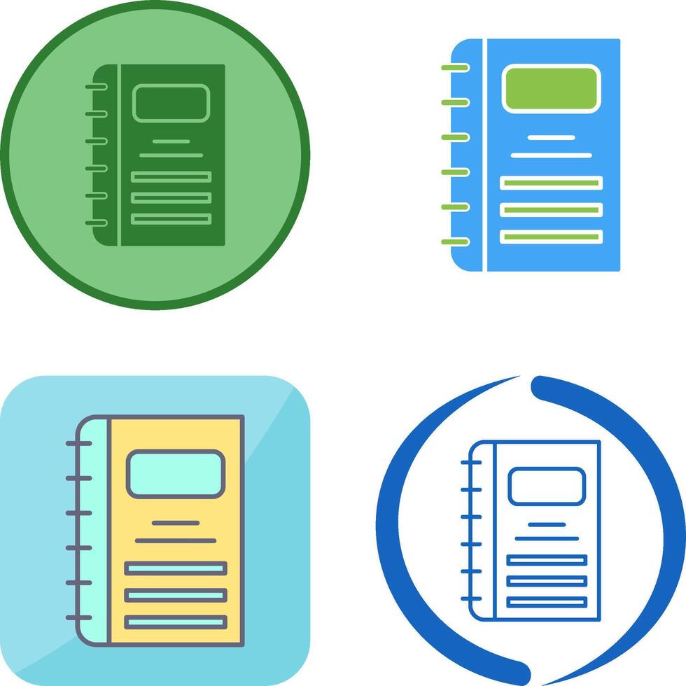 Notebook Icon Design vector