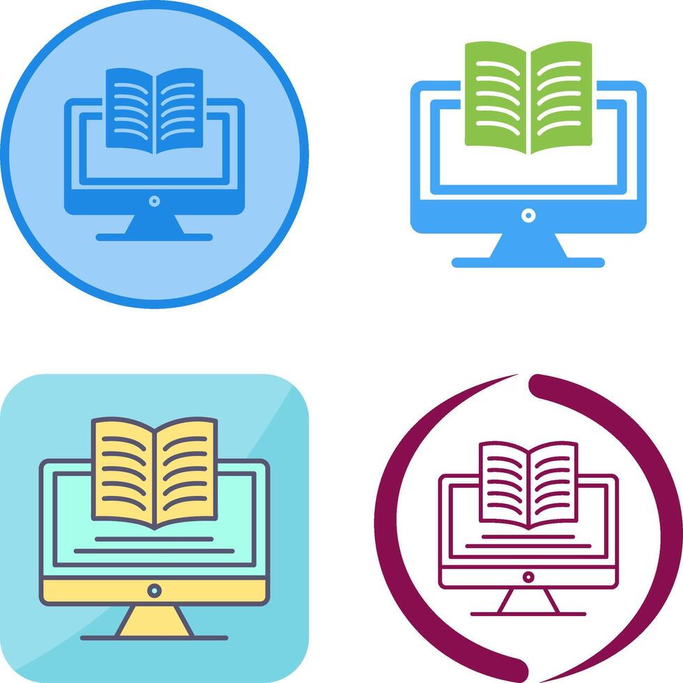 Digital Learning Icon Design vector