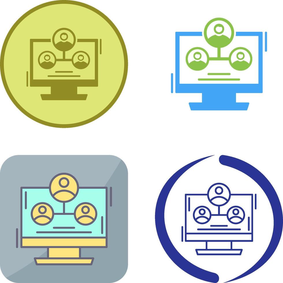 Hierarchy Structure Icon Design vector