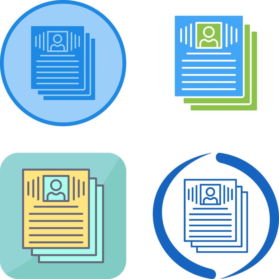 Resume Icon Design vector