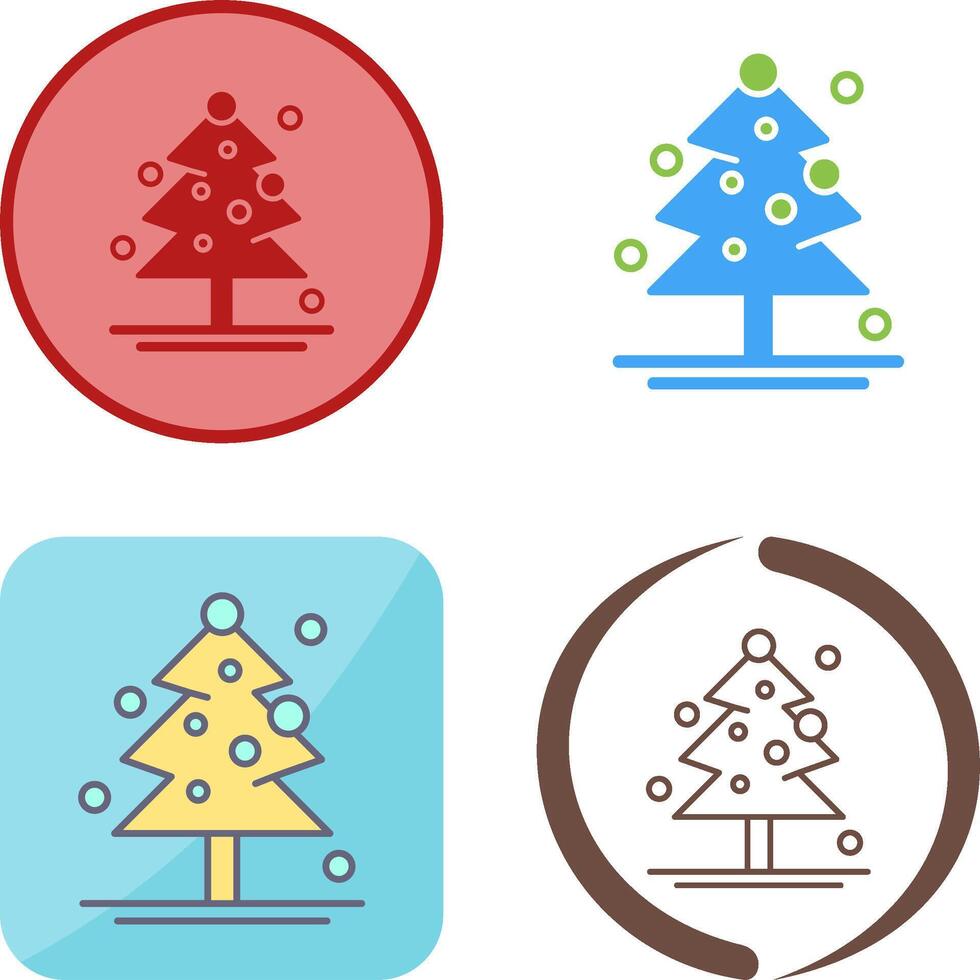 Christmas Tree Icon Design vector