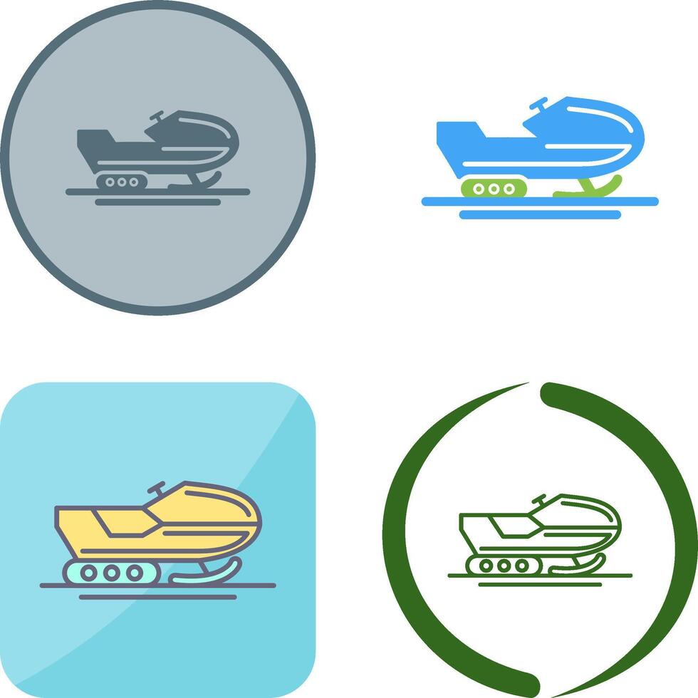 Snowmobile Icon Design vector