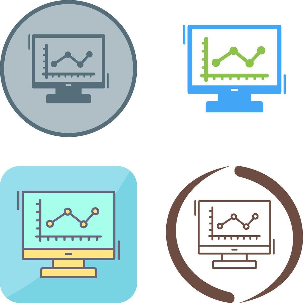 Line Chart Icon Design vector