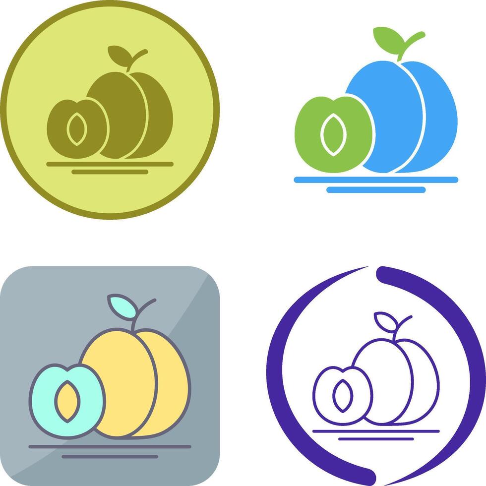 Apricot Icon Design vector