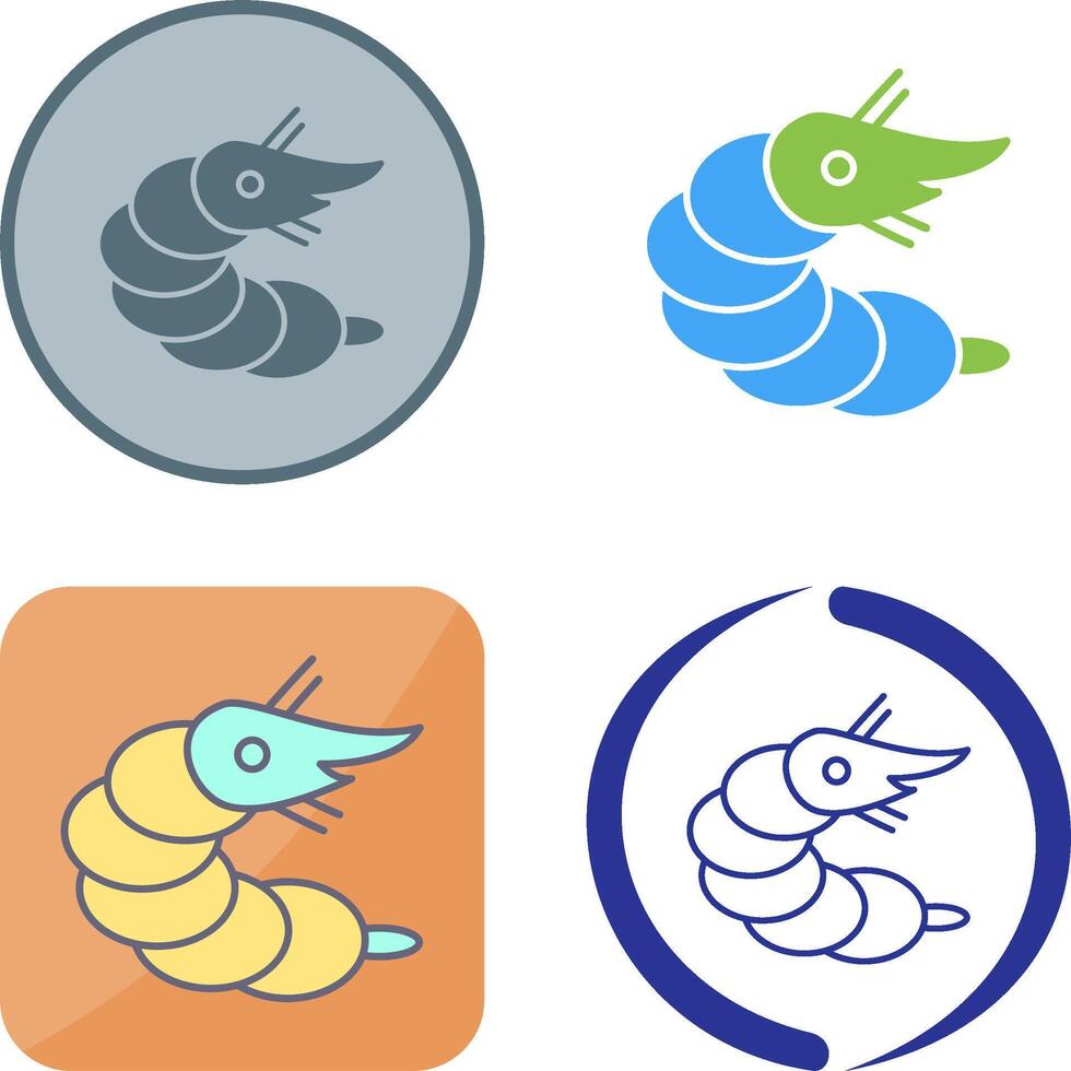 Shrimp Icon Design vector