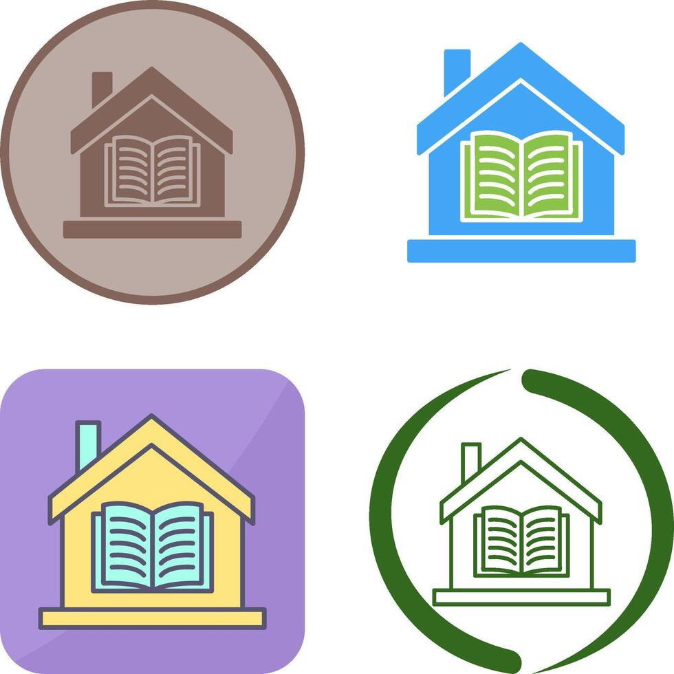 Homeschooling Icon Design vector