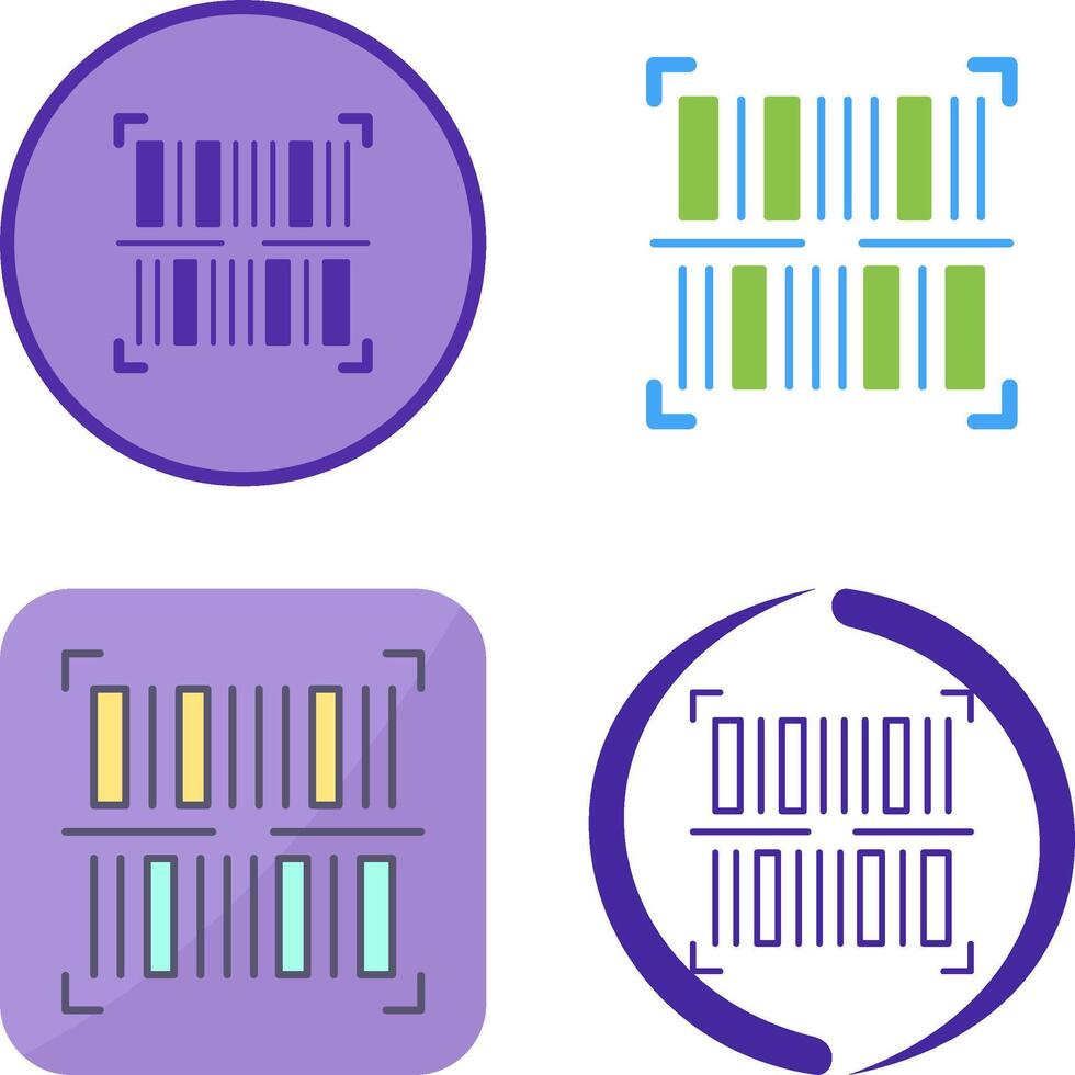 BarCode Icon Design vector