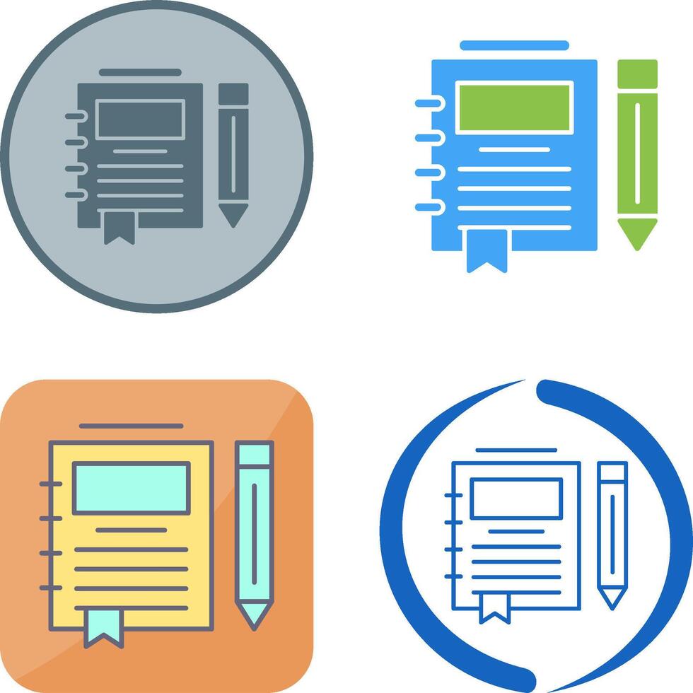 Journal Icon Design vector