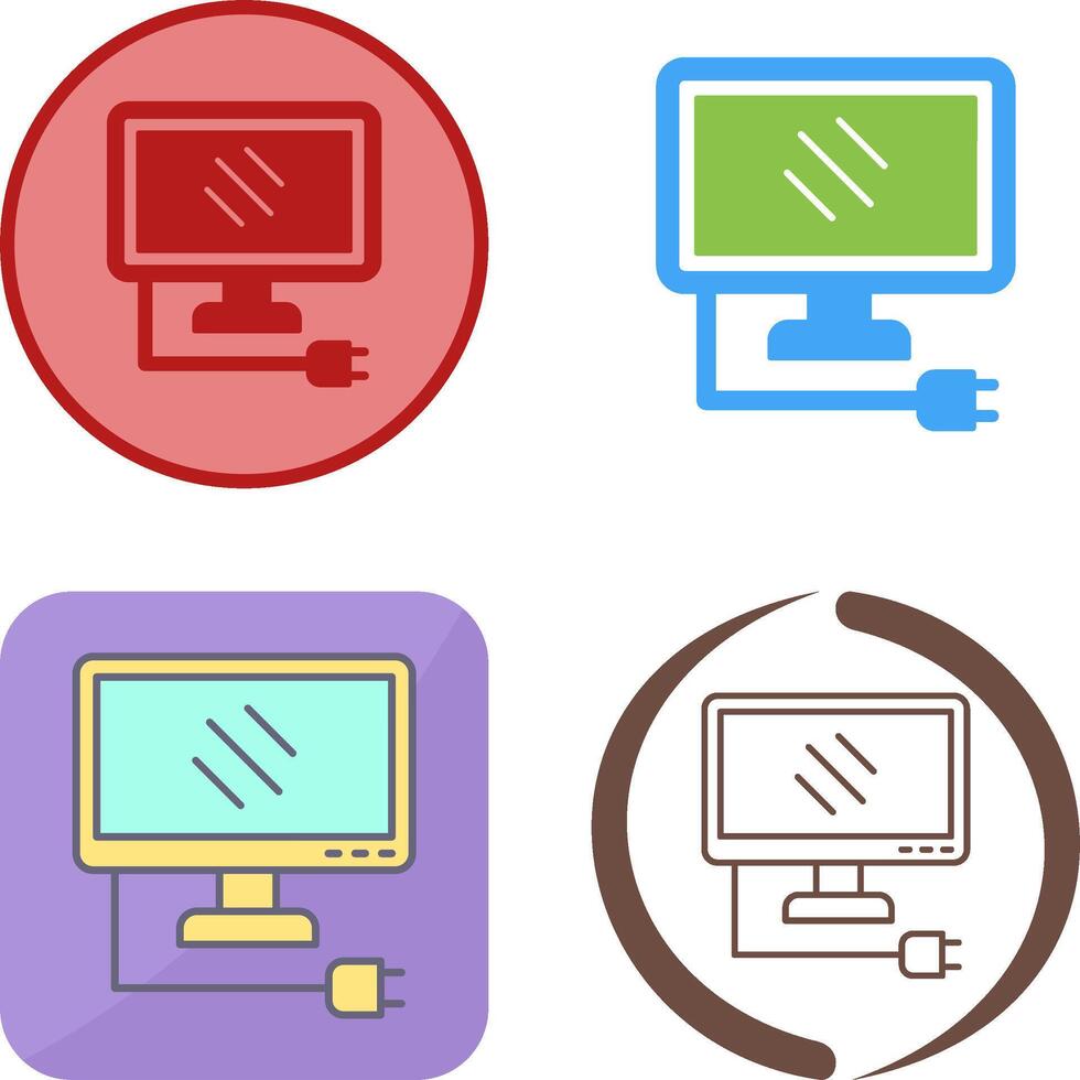 Monitor Icon Design vector