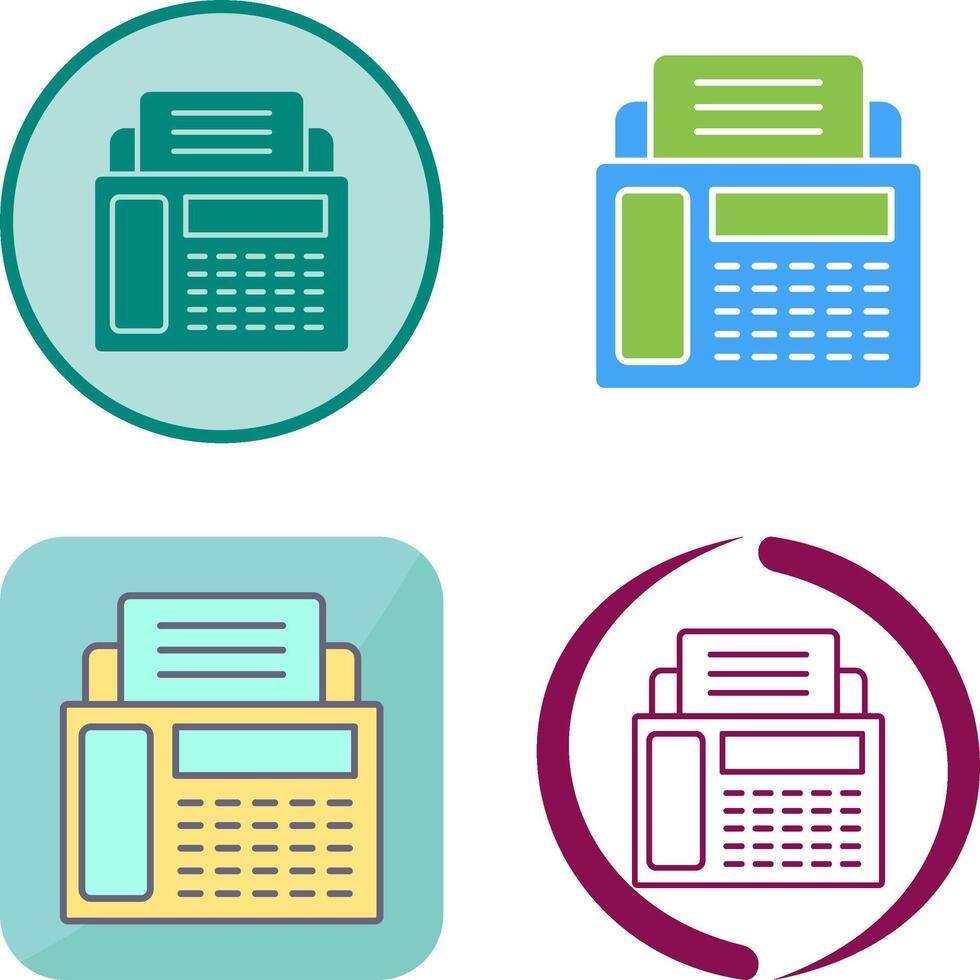 Fax Machine Icon Design vector