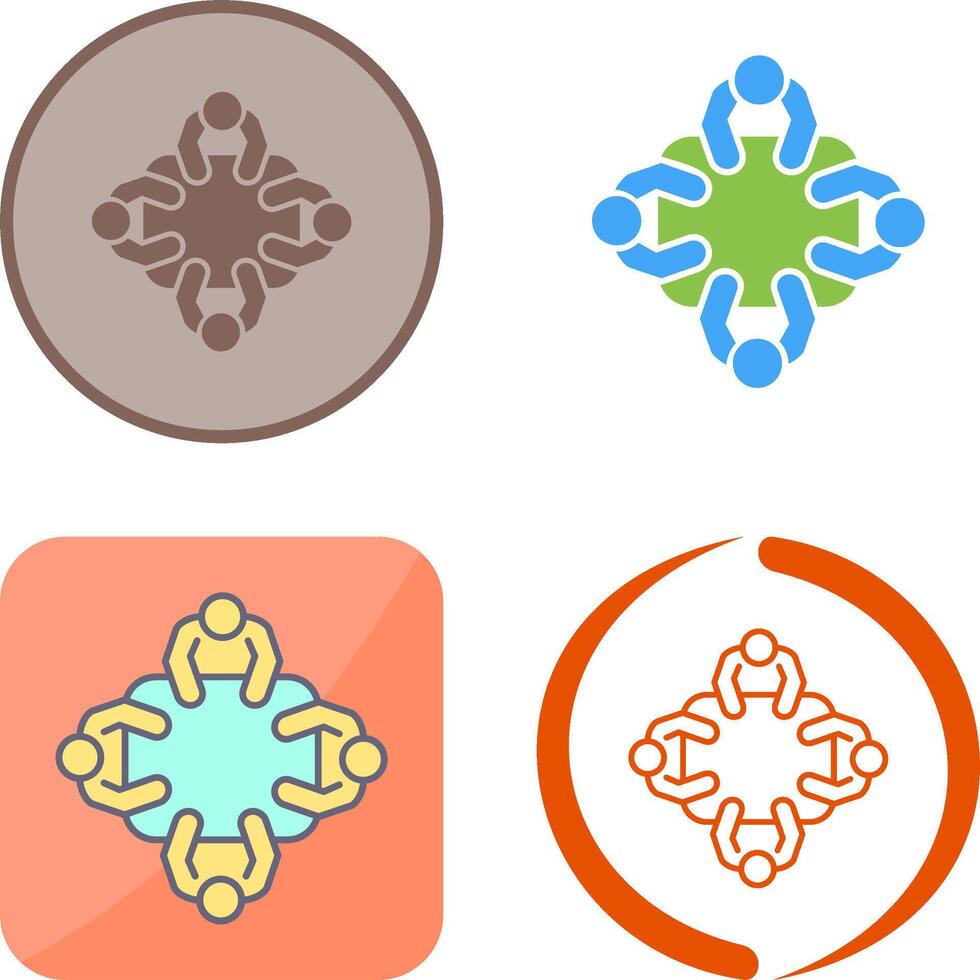 Staff Meeting Icon Design vector