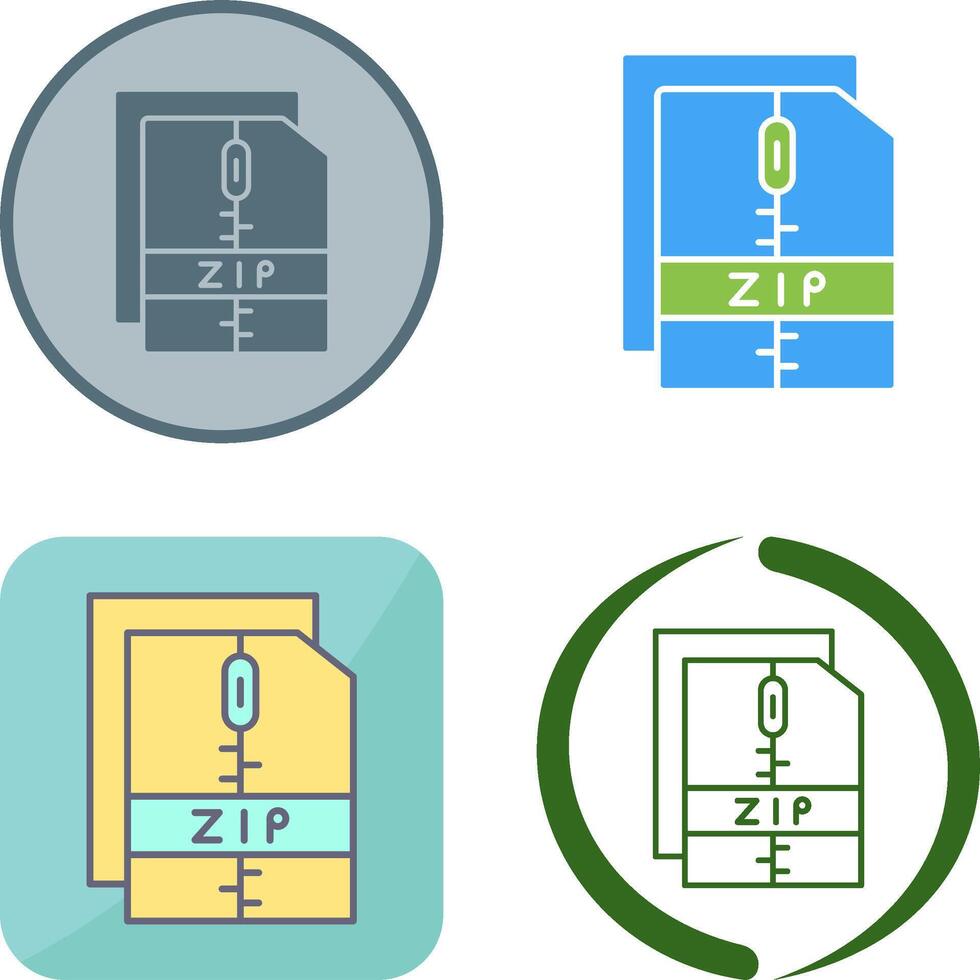 Zip File Icon Design vector