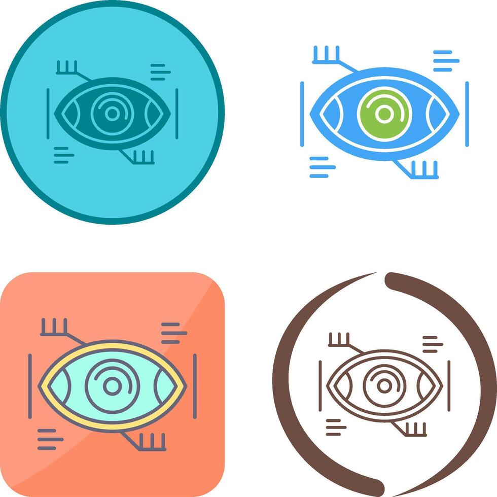 Eye Recongnition Icon Design vector