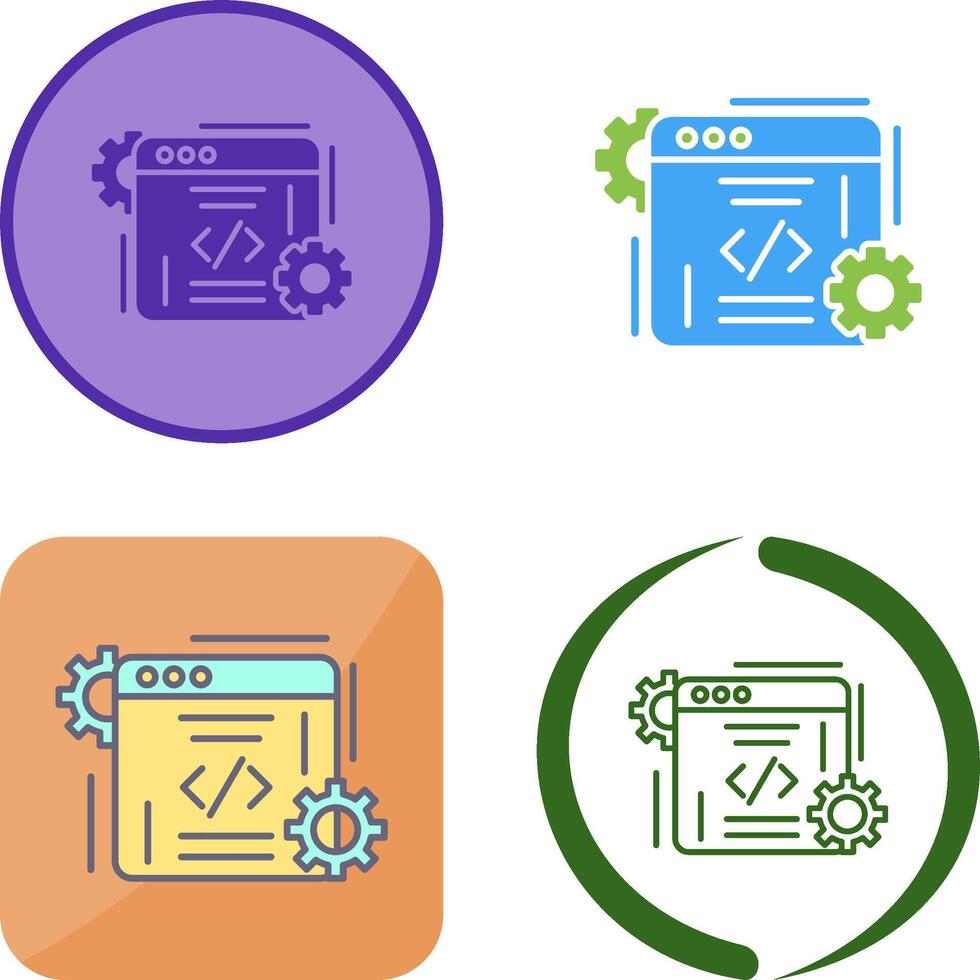 Coding Icon Design vector