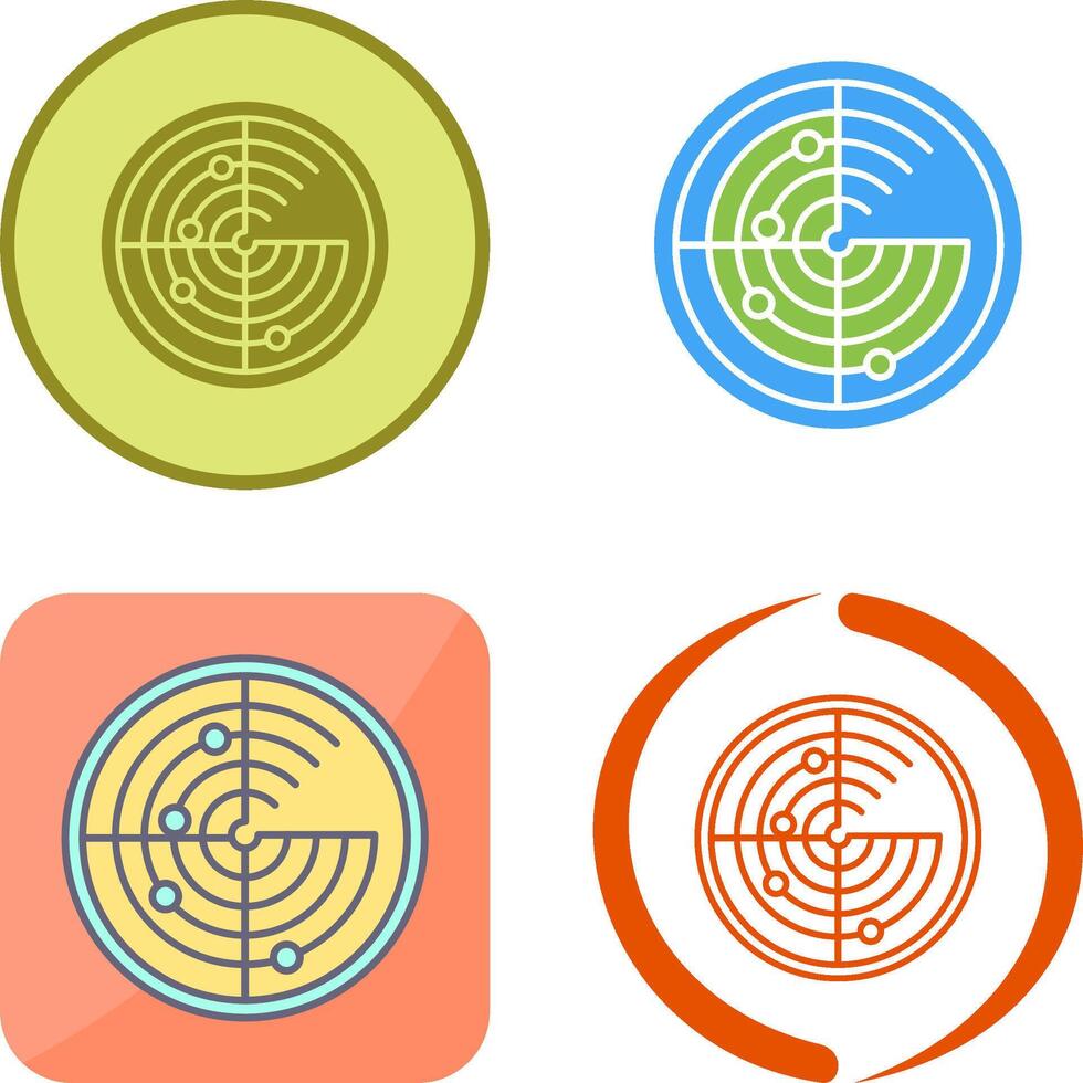 Radar Icon Design vector