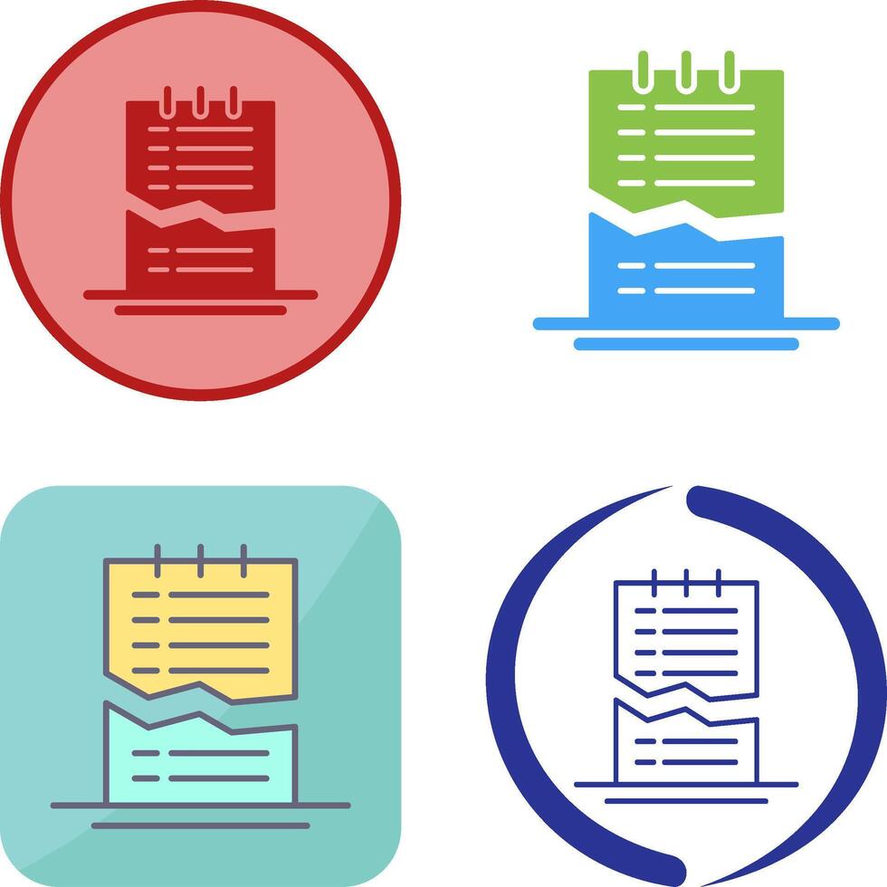 Corrupted List Icon Design vector