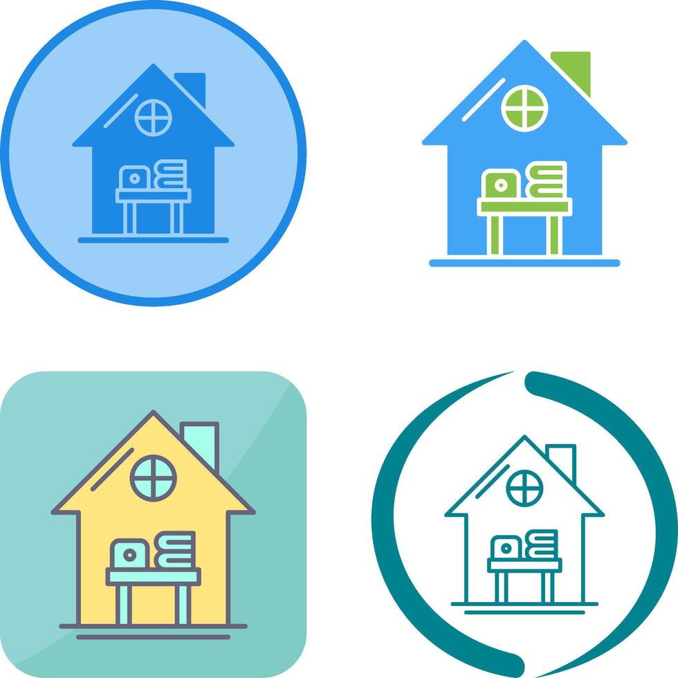Home Work Place Icon Design vector