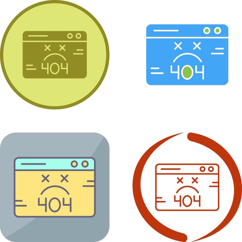404 Error Icon Design vector