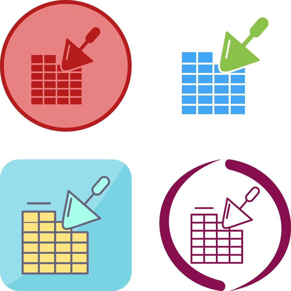Brickwall Icon Design vector