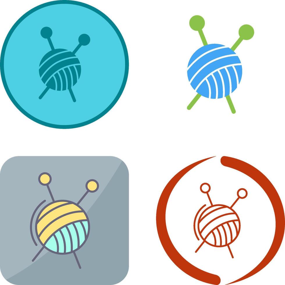 Knitting Icon Design vector