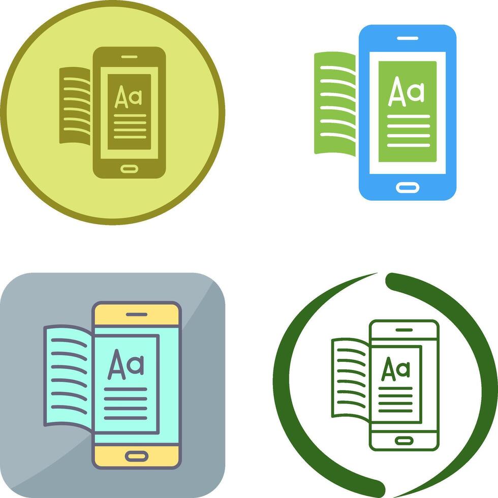 Ebook Icon Design vector