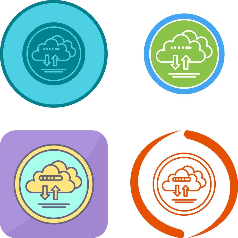 Cloud Data Icon Design vector