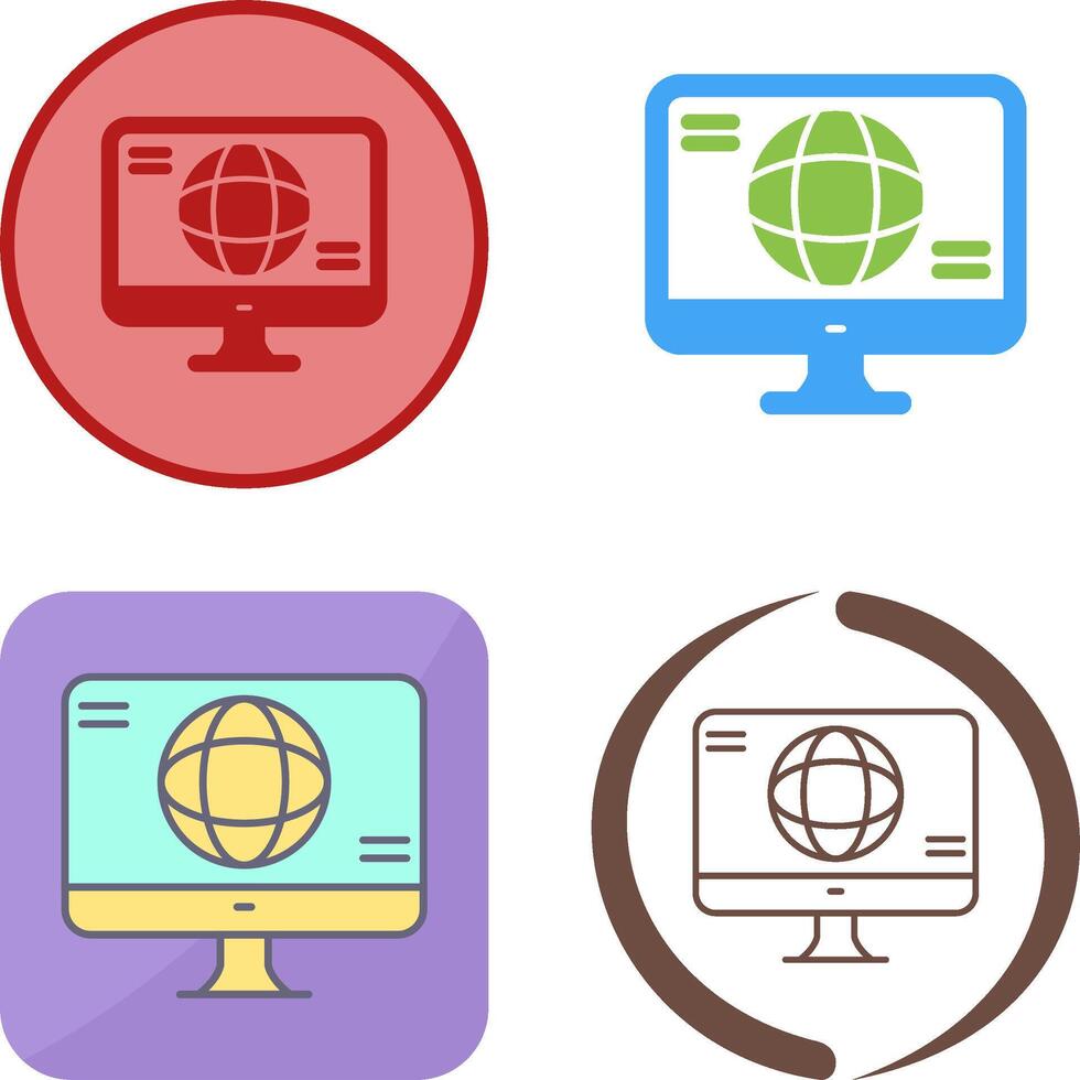Monitor Icon Design vector