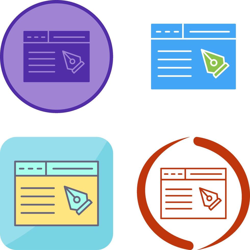 Web Page Icon Design vector
