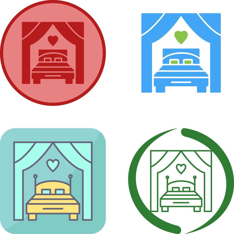 Bed Icon Design vector