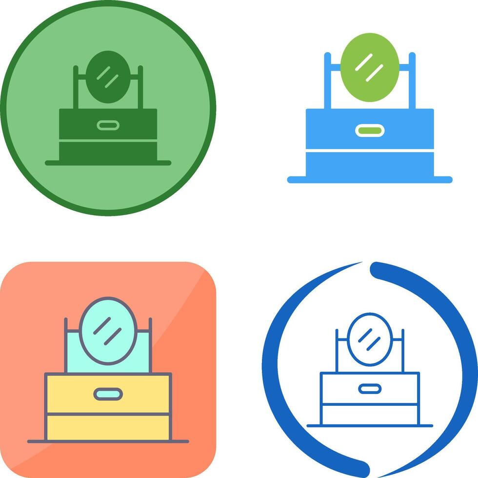 vanity Mirror Icon Design vector