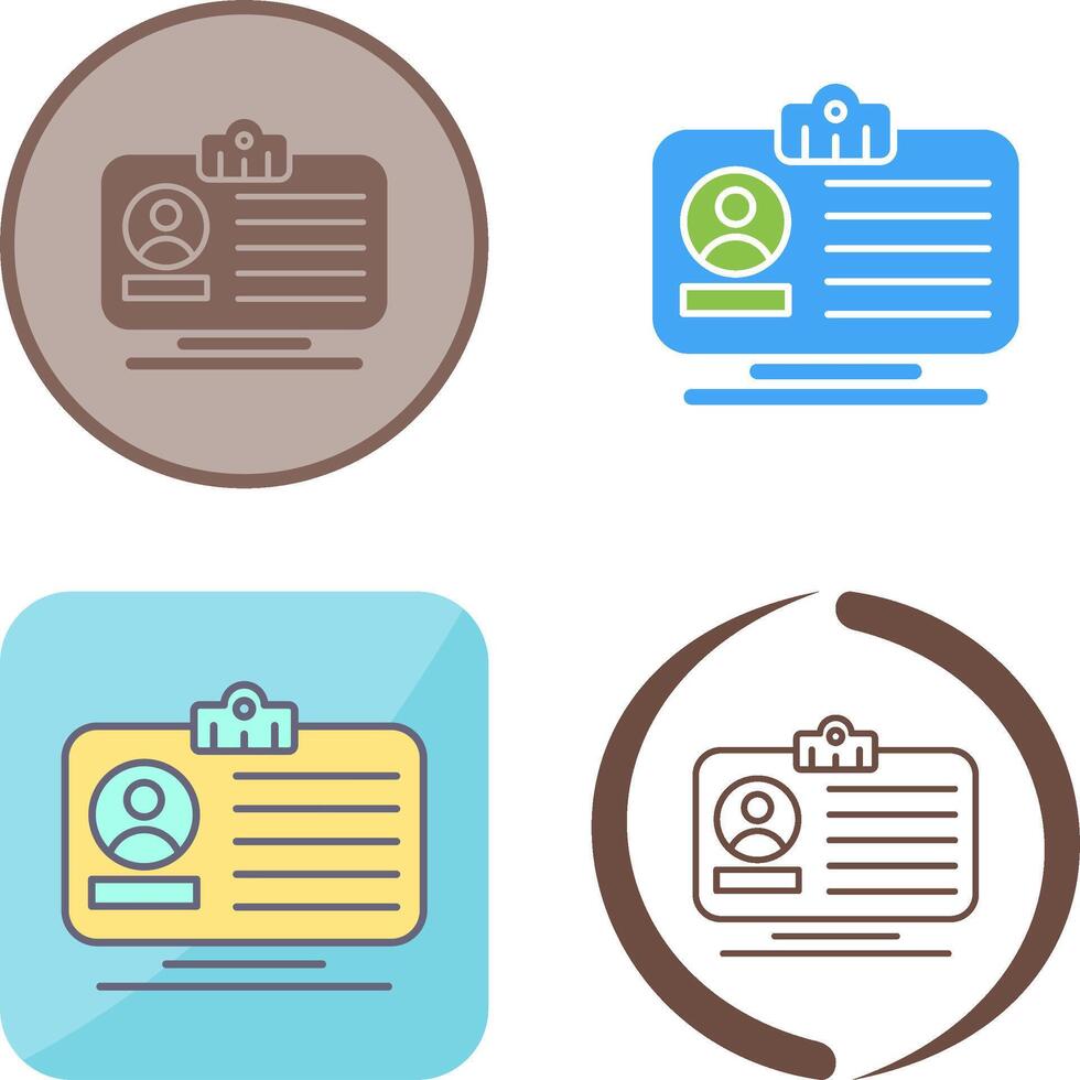 Id Card Icon Design vector