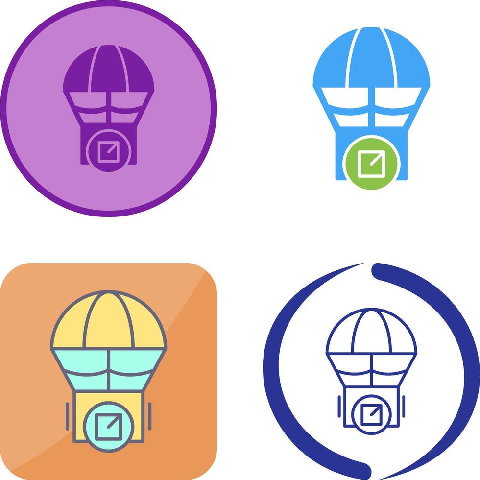 Parachute Icon Design vector