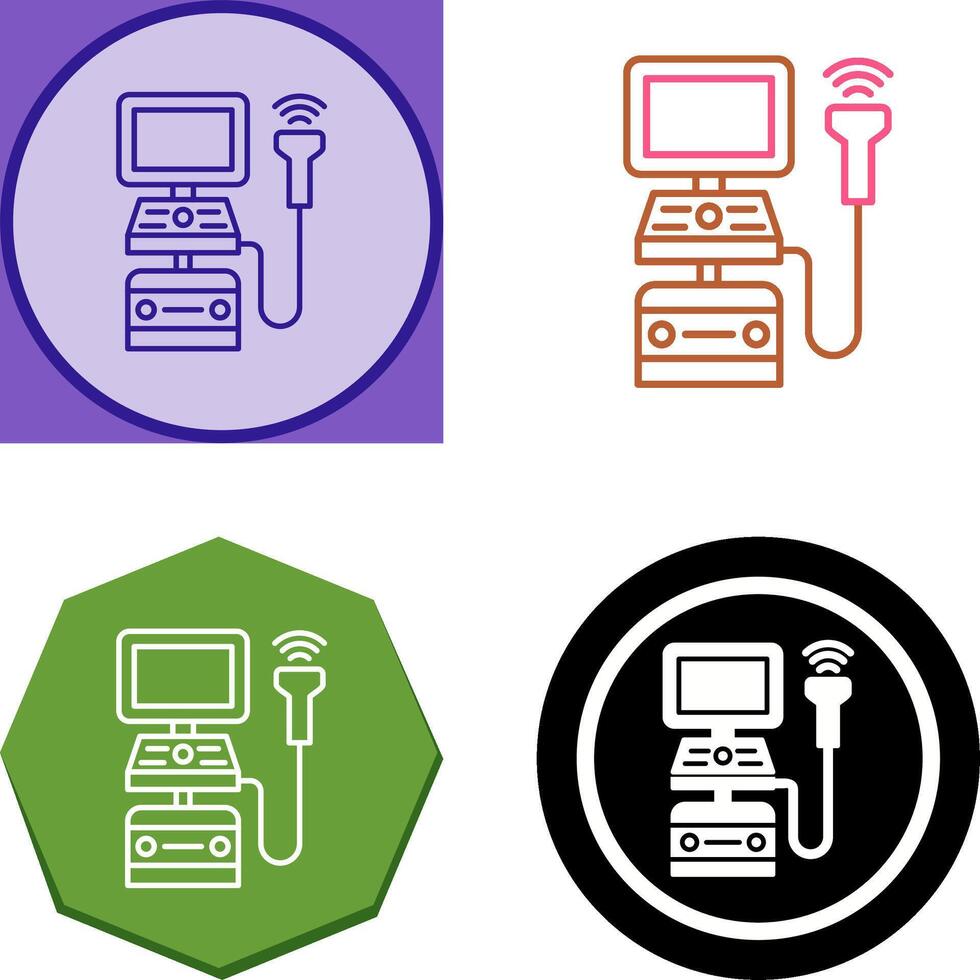 Ultrasound Machine Icon Design vector