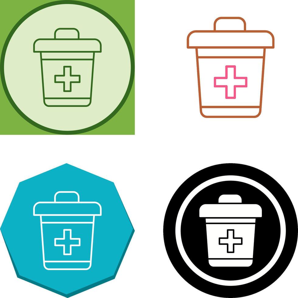 Dustbin Icon Design vector