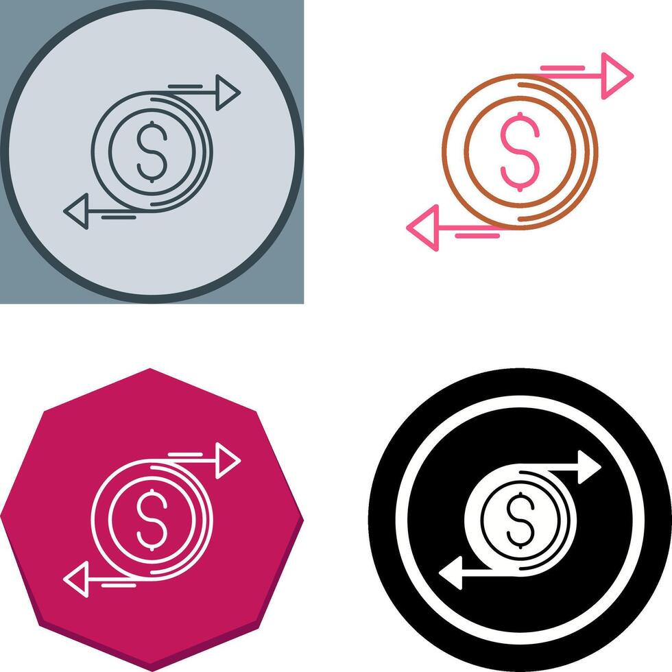 Money Flow Icon Design vector