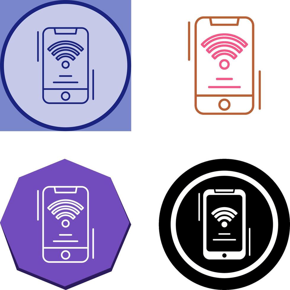 Wifi Signal Icon Design vector