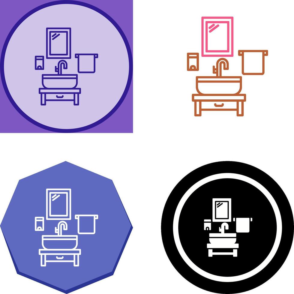 Washbasin Icon Design vector