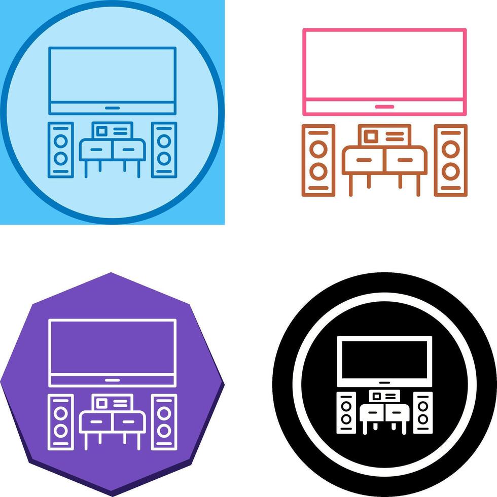 Home Theater Icon Design vector