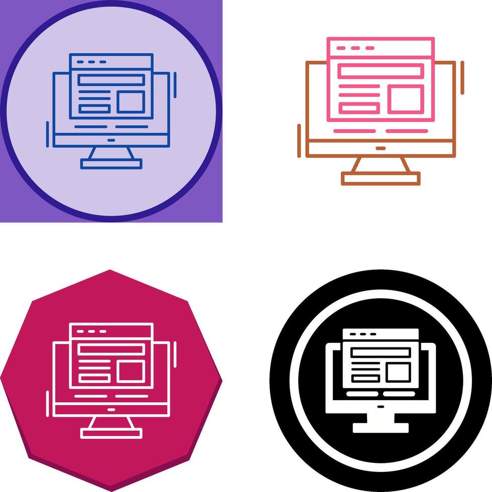 Adaptive Layout Icon Design vector
