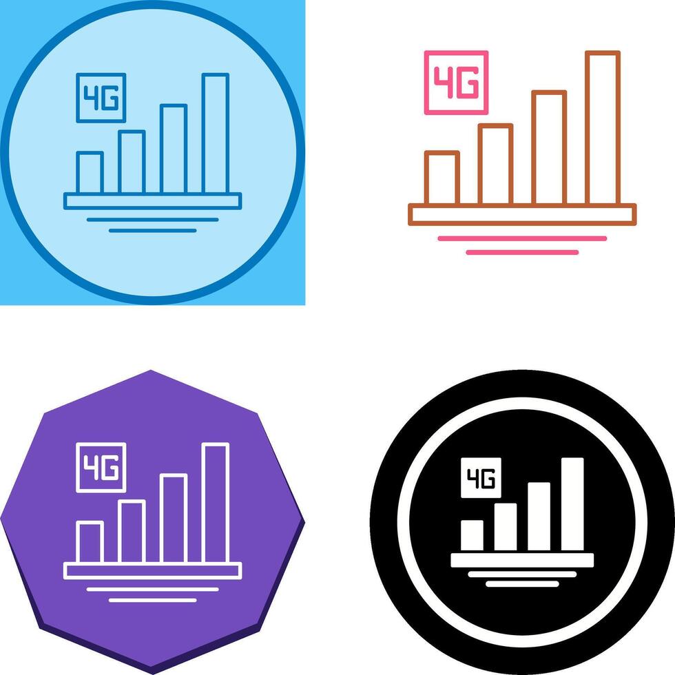 4G Icon Design vector