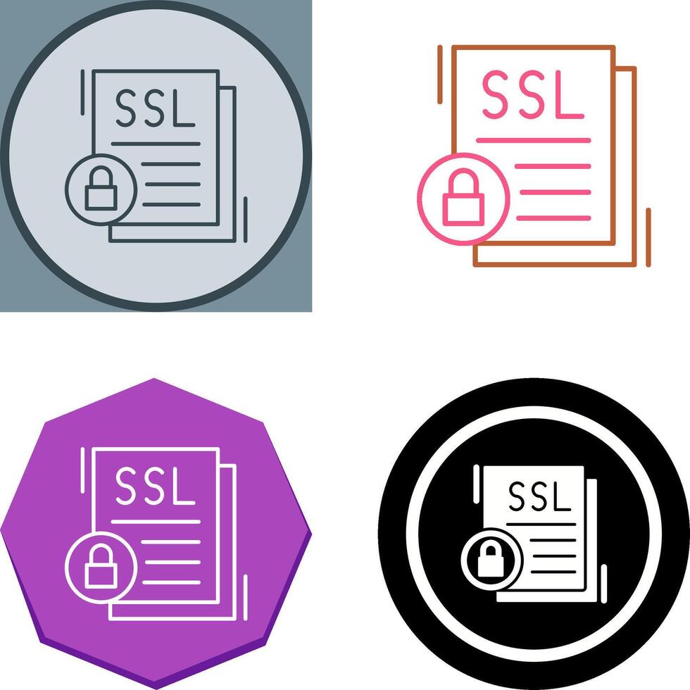 SSL Icon Design vector
