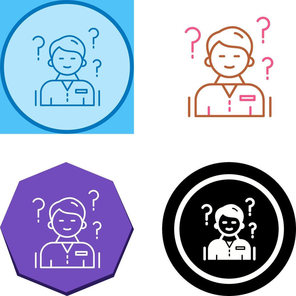 Confuse Icon Design vector