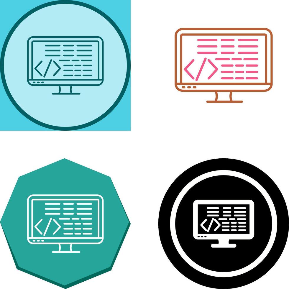 Coding Icon Design vector